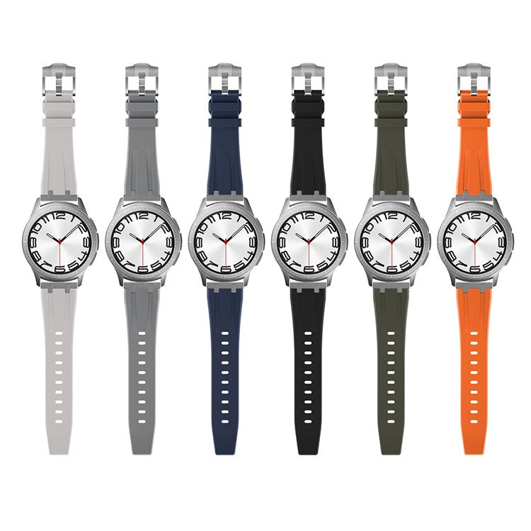 For Samsung Galaxy Watch3 45mm / Gear S3 Classic / Huawei Watch GT 4 46mm Silicone Watch Band 22mm Wrist Strap - Silver / Green