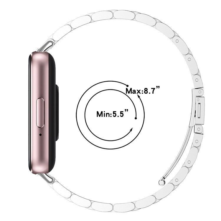 For Samsung Galaxy Fit3 Quick Release Watch Strap Mixed Color Stainless Steel Watchband - Silver / Black / Silver