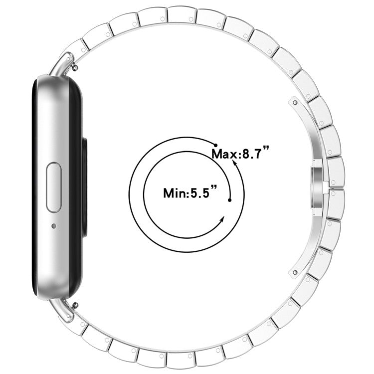 For Samsung Galaxy Fit3 SM-R390 Stainless Steel Strap Butterfly Buckle Replacement Band - Gold