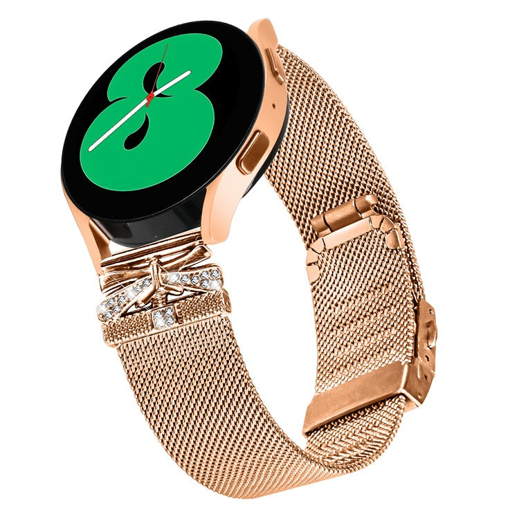 For Huawei Watch 2 / GT 2 42mm / GT 3 42mm Stylish Stainless Steel Silver 20mm Watch Strap Band - Rose Gold