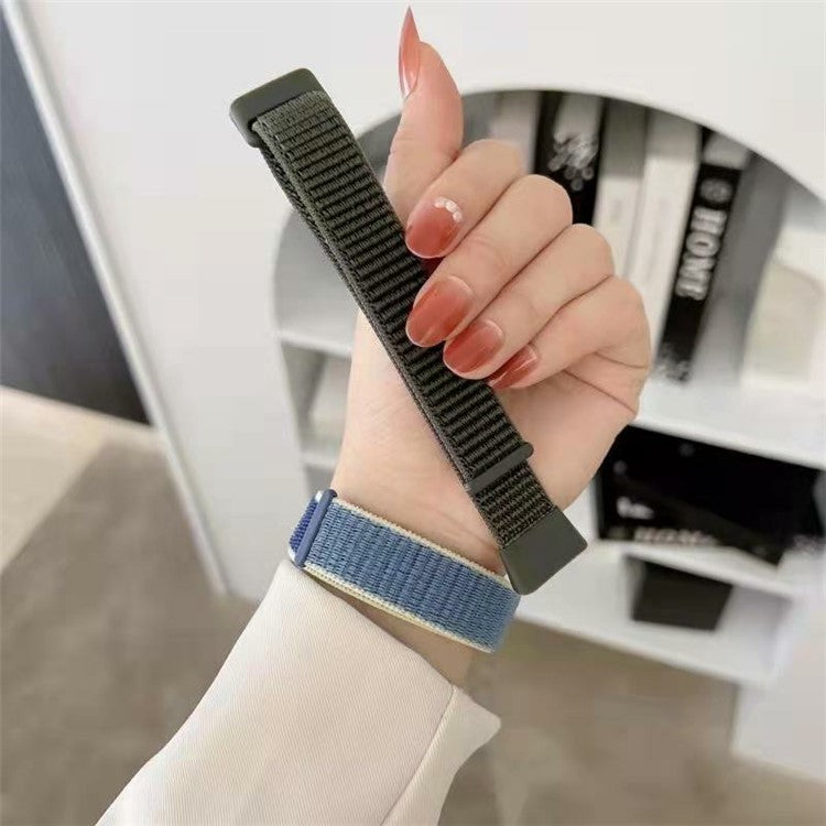 For Fitbit Charge 5 / 6 Nylon Strap Quick Release Sport Watch Band - Lime