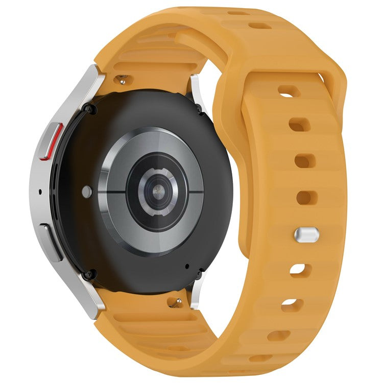 For Samsung Galaxy Watch FE 40mm / Watch4 / Watch 5 / Watch 5 Pro / Watch6 Silicone Sport Bands Replacement Wristband - Yellow