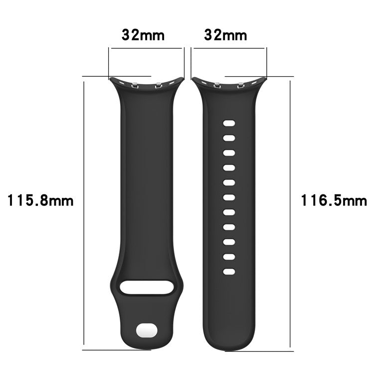 For vivo Watch 3 Silicone Watch Band Adjustable Wrist Strap Replacement - Red