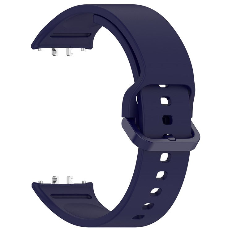 For Samsung Galaxy Fit3 (SM-R390) Watch Bracelet Soft Silicone Strap with Flat Buckle - Blue