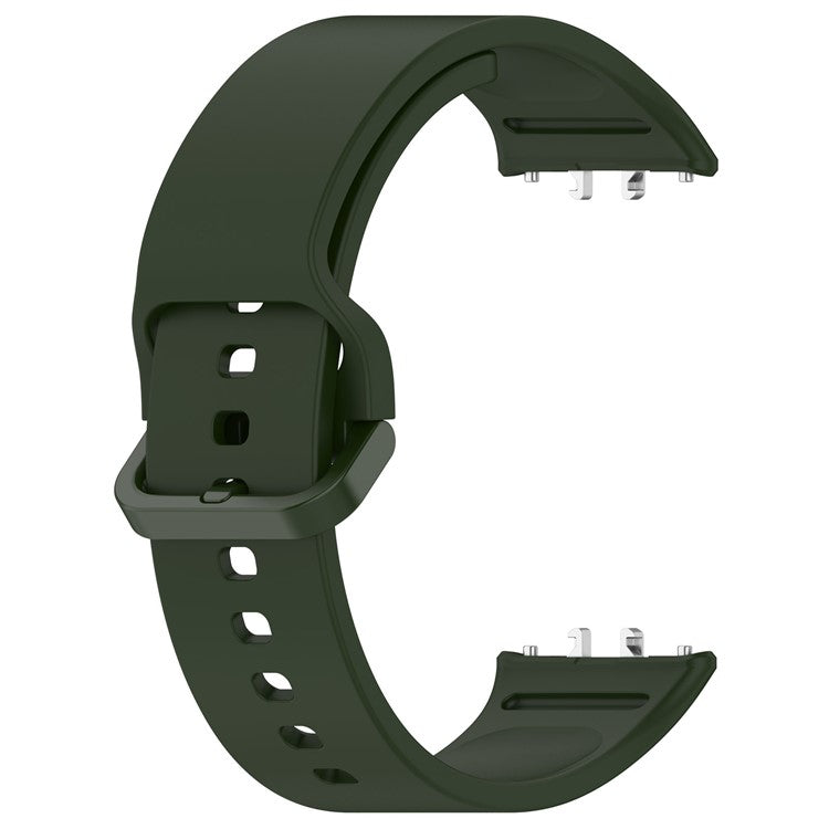 For Samsung Galaxy Fit3 (SM-R390) Watch Bracelet Soft Silicone Strap with Flat Buckle - Green