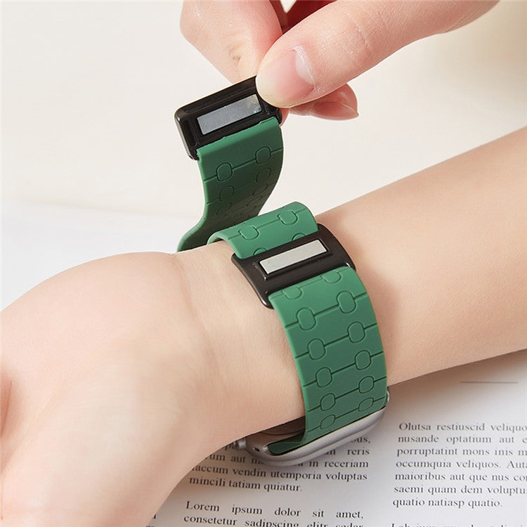 Strap for Apple Watch Series 10 42mm / 9 8 7 41mm / SE (2023) SE (2022) SE 6 5 4 40mm / 3 2 1 38mm Liquid Silicone Watch Band - Blackish Green