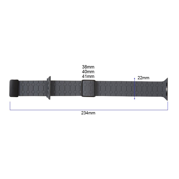 Strap for Apple Watch Series 10 42mm / 9 8 7 41mm / SE (2023) SE (2022) SE 6 5 4 40mm / 3 2 1 38mm Liquid Silicone Watch Band - Blackish Green