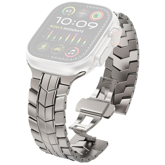 For Apple Watch Series 10 42mm / 9 8 7 41mm / SE (2023) SE (2022) SE 6 5 4 40mm / 3 2 1 38mm Watch Band Titanium Alloy Strap