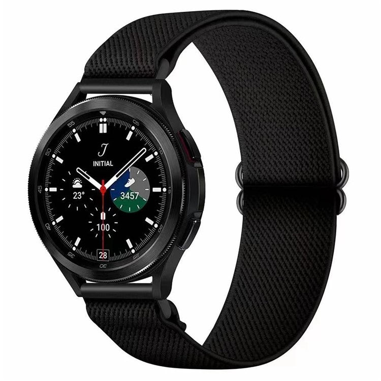 For Samsung Galaxy Watch6 Classic 47mm 43mm Watch Strap 20mm Adjustable Nylon Wrist Band - Red