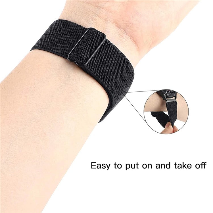 For Samsung Galaxy Watch3 45mm / Huawei Watch GT 4 46mm Nylon Watch Band 22mm Replacement Strap - Bright Pink