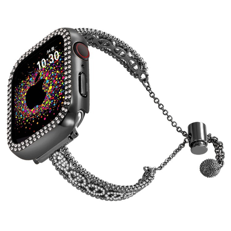 Pure Copper Watch Strap for Apple Watch 10 46mm / Ultra 2 / Ultra 49mm / 9 8 7 45mm / SE (2023) SE (2022) SE 6 5 4 44mm / 3 2 1 42mm - Black