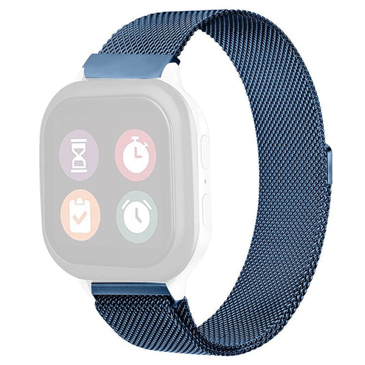 For Verizon GizmoWatch Disney Edition Stainless Steel Watch Band Magnetic Milanese Mesh Strap - Dark Blue