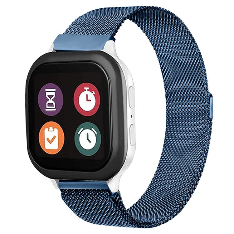For Verizon GizmoWatch Disney Edition Stainless Steel Watch Band Magnetic Milanese Mesh Strap - Dark Blue