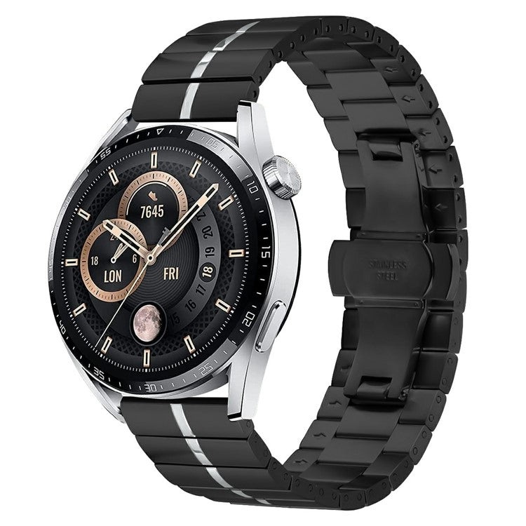 Stainless Steel Strap for Xiaomi Watch S1 / S1 Active Replacement Watch Band with Buckle - Black+Silver