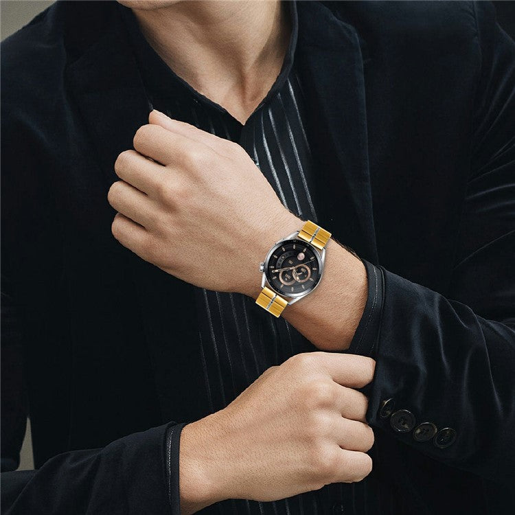 Armband for Huami Amazfit GTR 4 46mm / GTR 3 / GTR 3 Pro / GTR 2e / GTR 2 Stainless Steel Watch Band Strap with Buckle - Gold + Silver