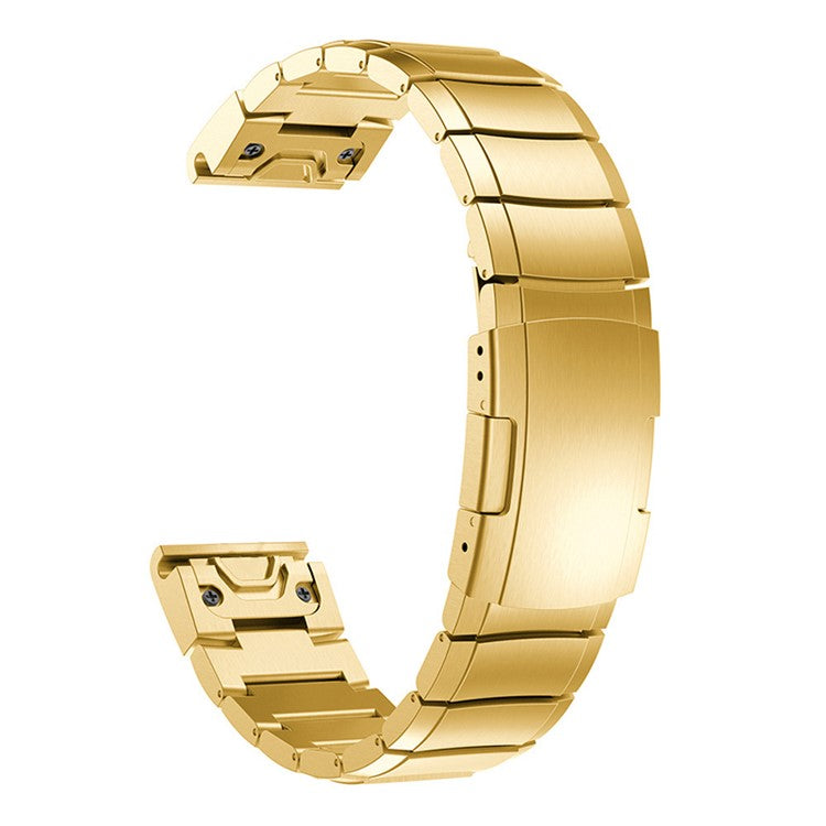 KALEBOL KLB-YZBXG-001 For Garmin Fenix 7S / 7S Pro Watch Strap 20mm Stainless Steel Watch Band - Gold