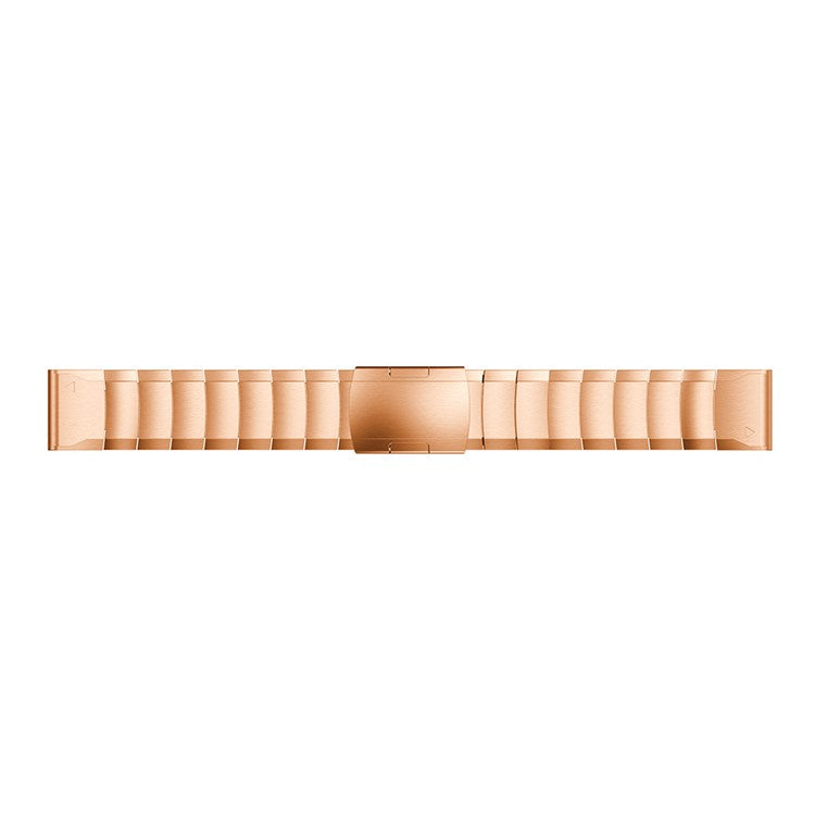 KALEBOL KLB-YZBXG-001 For Garmin Fenix 7 / 7 Pro Stainless Steel Watch Band QuickFit 22mm Replacement Watch Strap - Rose Gold