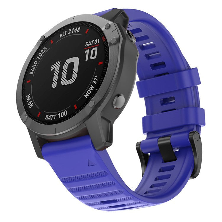 KALEBOL KLB-AWGJ-001 For Garmin Fenix 7X / 7X Pro Silicone Watch Band 26mm Concave Dot Wrist Strap - Sapphire
