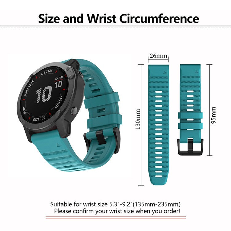 KALEBOL KLB-AWGJ-001 For Garmin Fenix 7X / 7X Pro Silicone Watch Band 26mm Concave Dot Wrist Strap - Red