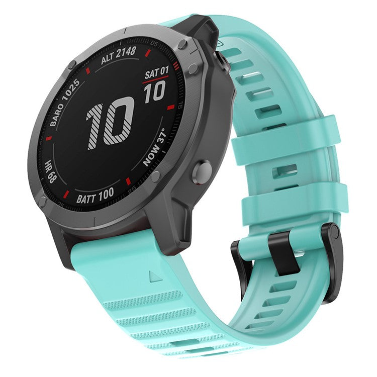 KALEBOL KLB-AWGJ-001 For Garmin Fenix 7X / 7X Pro Silicone Watch Band 26mm Concave Dot Wrist Strap - Light Green