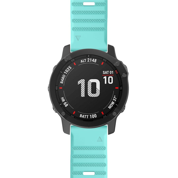 KALEBOL KLB-AWGJ-001 For Garmin Fenix 7X / 7X Pro Silicone Watch Band 26mm Concave Dot Wrist Strap - Light Green