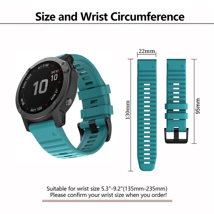 KALEBOL KLB-AWGJ-001 For Garmin Fenix 7 / 7 Pro 22mm Watch Band Concave Dot Silicone Strap - Green