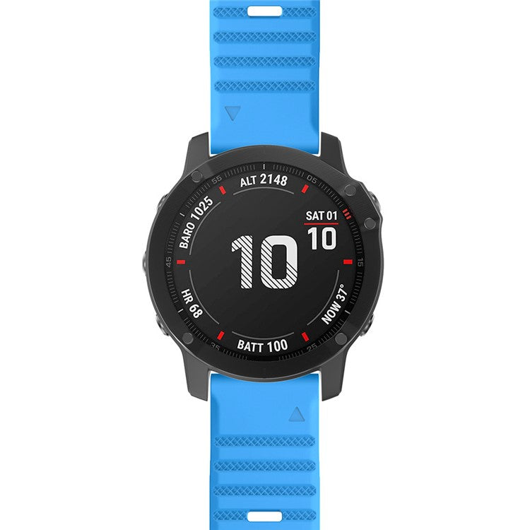 KALEBOL KLB-AWGJ-001 For Garmin Fenix 7 / 7 Pro 22mm Watch Band Concave Dot Silicone Strap - Sky Blue