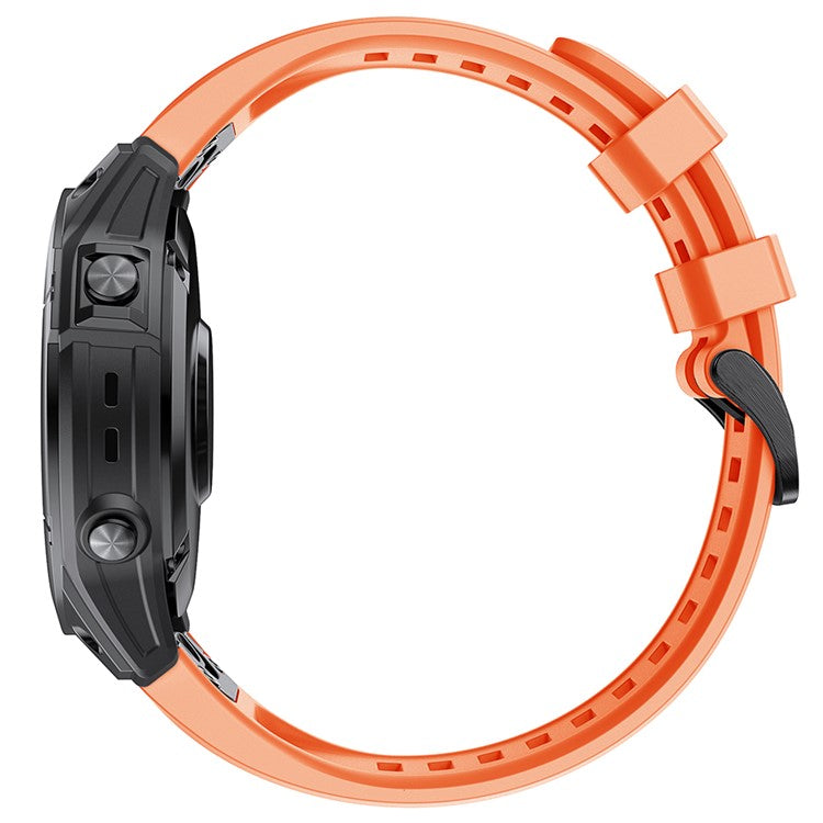 KALEBOL KLB-LWGJ-001 For Garmin Fenix 7  /  7 Pro Strap Replacement QuickFit 22mm Silicone Watch Band - Orange