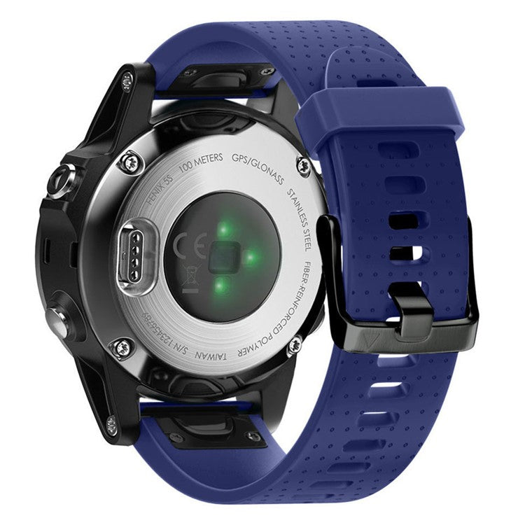 KALEBOL KLB-YDGJ-001 For Garmin Fenix 7S / Fenix 7S Pro Watch Strap 20mm Dot Texture Silicone Watchbands - Dark Blue