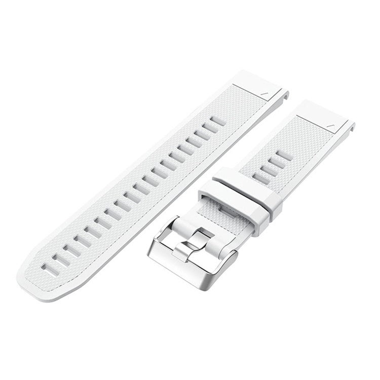 KALEBOL KLB-LWGJ-001 For Garmin Fenix 7  /  7 Pro Watch Bracelet QuickFit 22mm Strap with Grid Texture - White