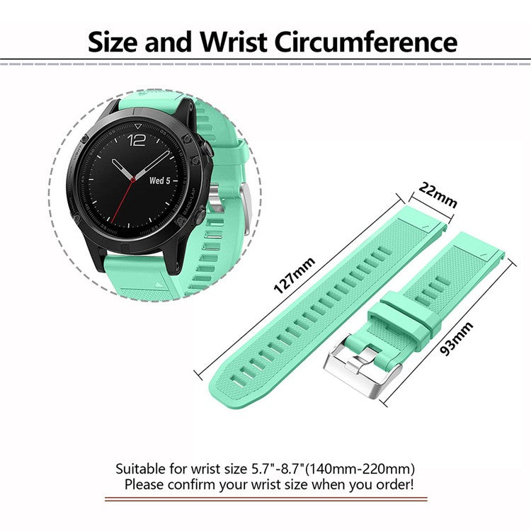 KALEBOL KLB-LWGJ-001 For Garmin Fenix 7  /  7 Pro Watch Bracelet QuickFit 22mm Strap with Grid Texture - Orange
