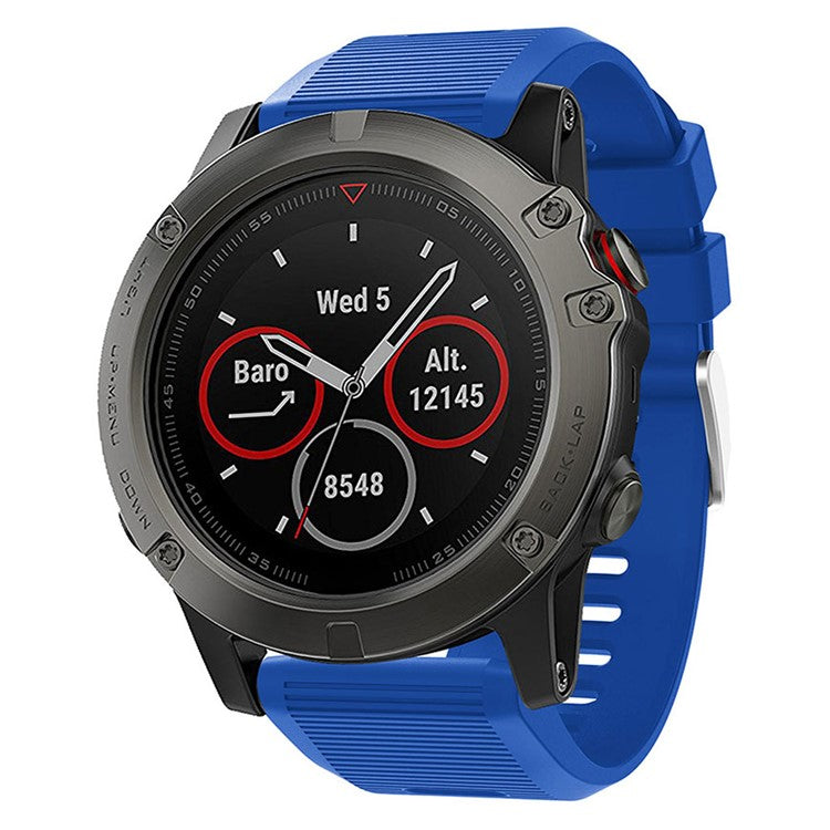 KALEBO LKLB-HWGJ-001 For Garmin Fenix 6X / Fenix 7X / Instinct 2X Smart Watch Band QuickFit 26mm Silicone Strap - Blue