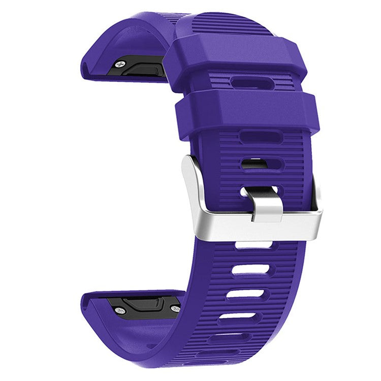KALEBO LKLB-HWGJ-001 For Garmin Fenix 6X / Fenix 7X / Instinct 2X Smart Watch Band QuickFit 26mm Silicone Strap - Purple