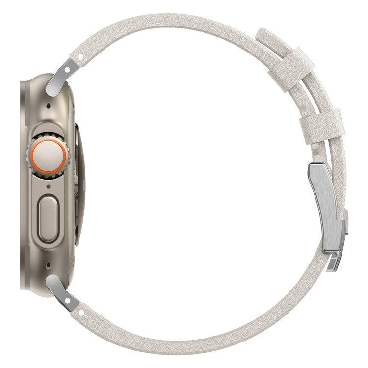 KALEBOL For Apple Watch 10 46mm / Ultra 2 / Ultra 49mm / 9 8 7 45mm / SE (2023) SE (2022) SE 6 5 4 44mm / 3 2 1 42mm Silicone Band - Silver+Starlight