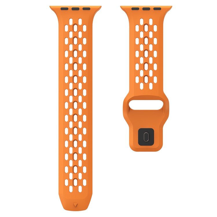 KALEBOL For Apple Watch 10 46mm / Ultra 2 / Ultra 49mm / 9 8 7 45mm / SE (2023) SE (2022) SE 6 5 4 44mm / 3 2 1 42mm Fluorubber Watch Band - Orange