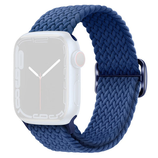 KALEBOL For Apple Watch 10 46mm / Ultra 2 / Ultra 49mm / 9 8 7 45mm / SE (2023) SE (2022) SE 6 5 4 44mm / 3 2 1 42mm Nylon Braided Watch Strap - Sea Blue