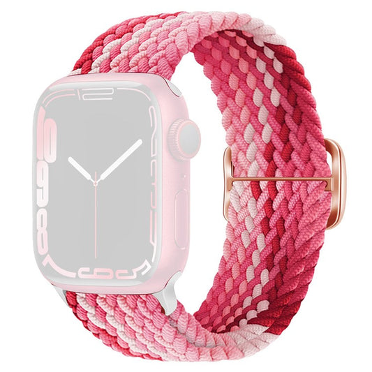 KALEBOL Watch Band For Apple Watch Series 10 42mm / 9 8 7 41mm / SE (2023) SE (2022) SE 6 5 4 40mm / 3 2 1 38mm Nylon Strap - Strawberry Red