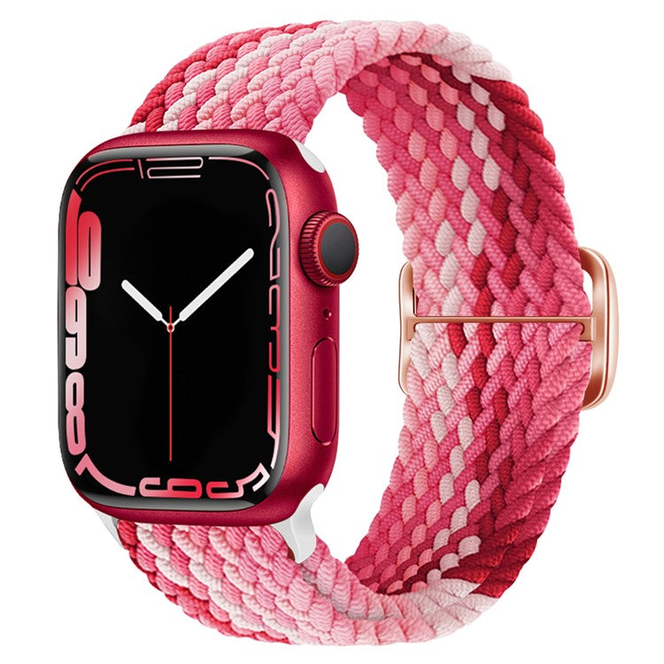 KALEBOL Watch Band For Apple Watch Series 10 42mm / 9 8 7 41mm / SE (2023) SE (2022) SE 6 5 4 40mm / 3 2 1 38mm Nylon Strap - Strawberry Red