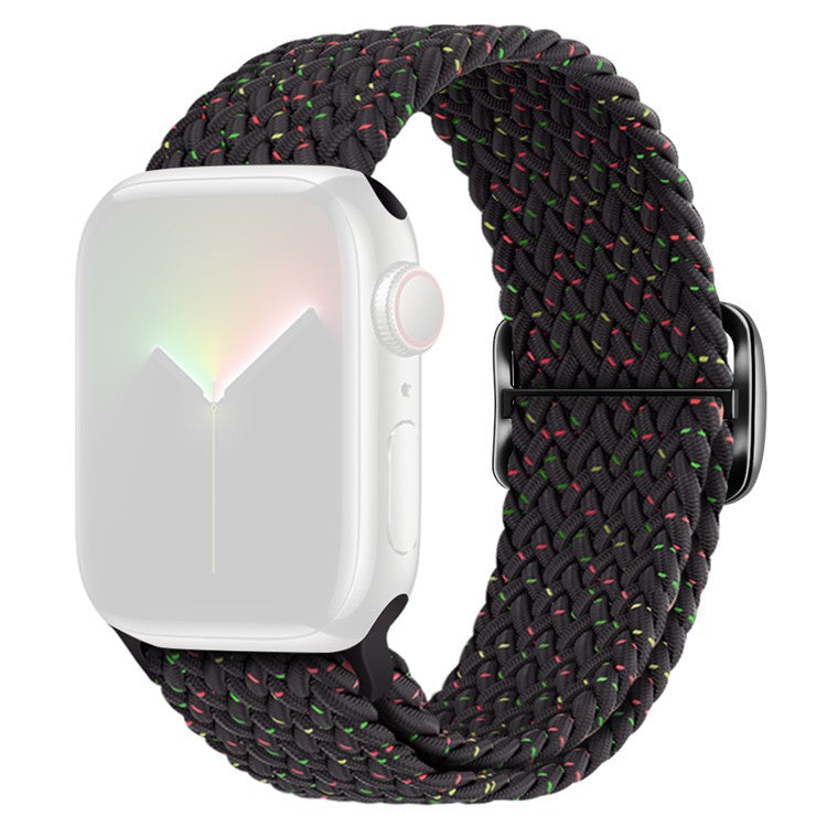 KALEBOL Watch Band For Apple Watch Series 10 42mm / 9 8 7 41mm / SE (2023) SE (2022) SE 6 5 4 40mm / 3 2 1 38mm Nylon Strap - Starlight Black