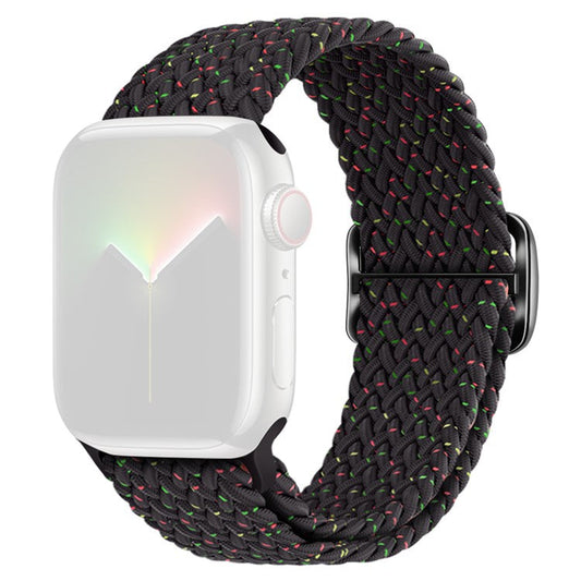 KALEBOL Watch Band For Apple Watch Series 10 42mm / 9 8 7 41mm / SE (2023) SE (2022) SE 6 5 4 40mm / 3 2 1 38mm Nylon Strap - Starlight Black