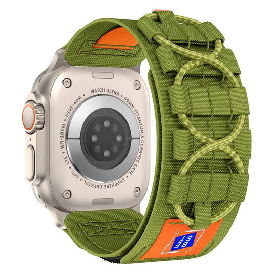 KALEBOL KLB-MSTNL-001 For Apple Watch 10 46mm / Ultra 2 / Ultra 49mm / 9 8 7 45mm / SE (2023) SE (2022) SE 6 5 4 44mm / 3 2 1 42mm Nylon Watch Strap - Green