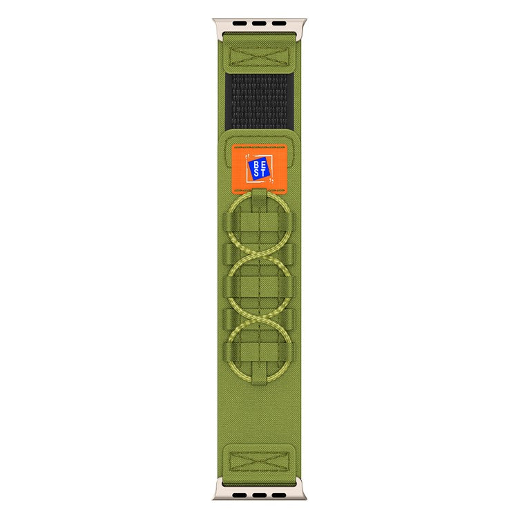 KALEBOL KLB-MSTNL-001 For Apple Watch 10 46mm / Ultra 2 / Ultra 49mm / 9 8 7 45mm / SE (2023) SE (2022) SE 6 5 4 44mm / 3 2 1 42mm Nylon Watch Strap - Green
