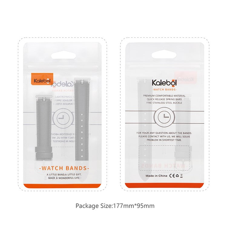 KALEBOL Strap For Apple Watch Series 10 42mm / 9 8 7 41mm / SE (2023) SE (2022) SE 6 5 4 40mm / 3 2 1 38mm Genuine Cow Leather Watchband - Light Pink / Gold Buckle