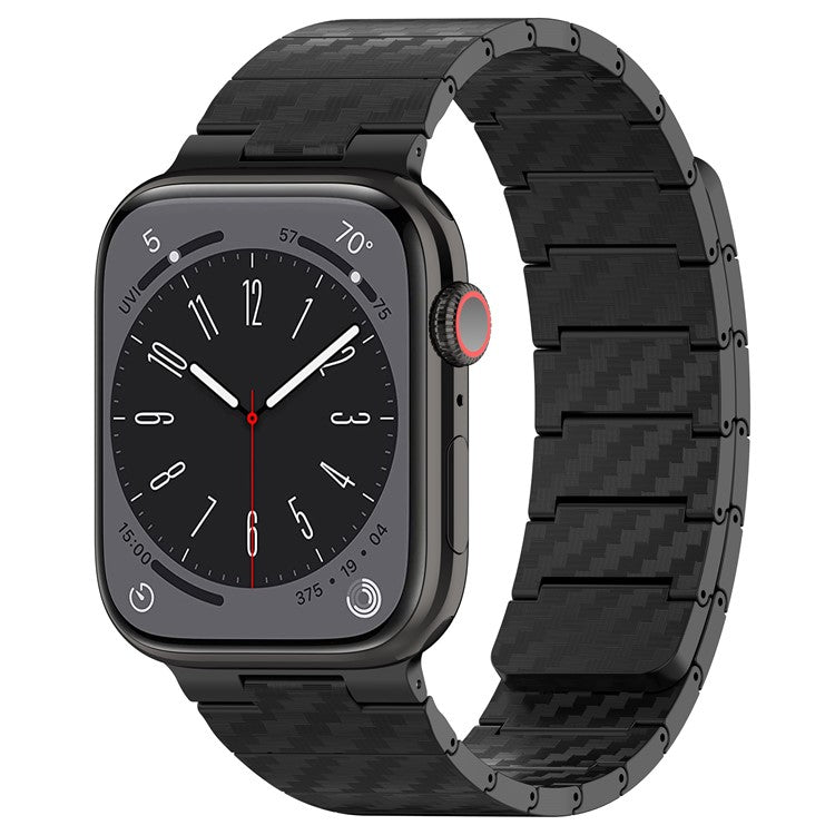 KALEBOL KLB-XWCX-001 Magnetic PC Watch Band For Apple Watch Series 10 42mm / 9 8 7 41mm / SE (2023) SE (2022) SE 6 5 4 40mm / 3 2 1 38mm - Black