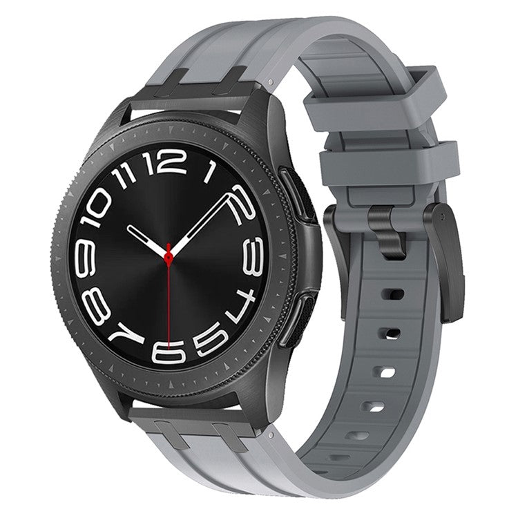 KALEBOL KLB-YTGJ-001 for Samsung Galaxy Watch3 45mm / Huawei Watch Ultimate / Watch GT 3 SE Liquid Silicone Watch Band - Black+Grey