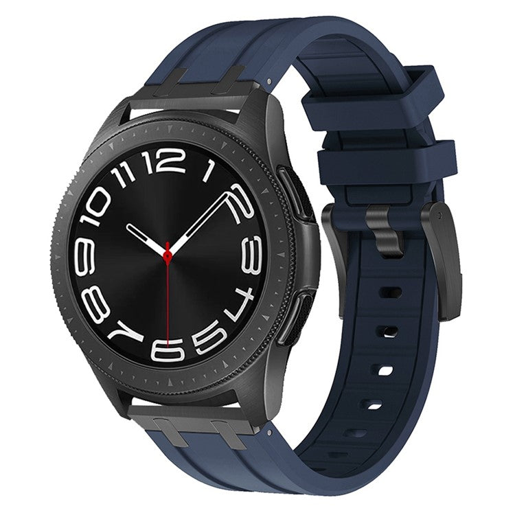 KALEBOL KLB-YTGJ-001 for Samsung Galaxy Watch3 45mm / Huawei Watch Ultimate / Watch GT 3 SE Liquid Silicone Watch Band - Black+Blue