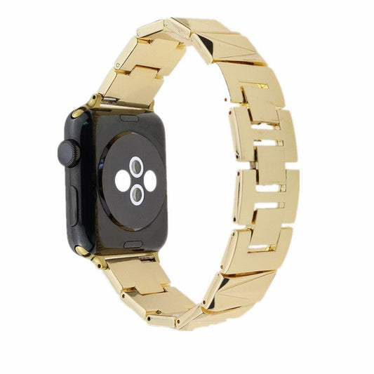 For Apple Watch 10 46mm / Ultra 2 / Ultra 49mm / 9 8 7 45mm / SE (2023) SE (2022) SE 6 5 4 44mm / 3 2 1 42mm Aluminium Alloy Watch Band  - Gold