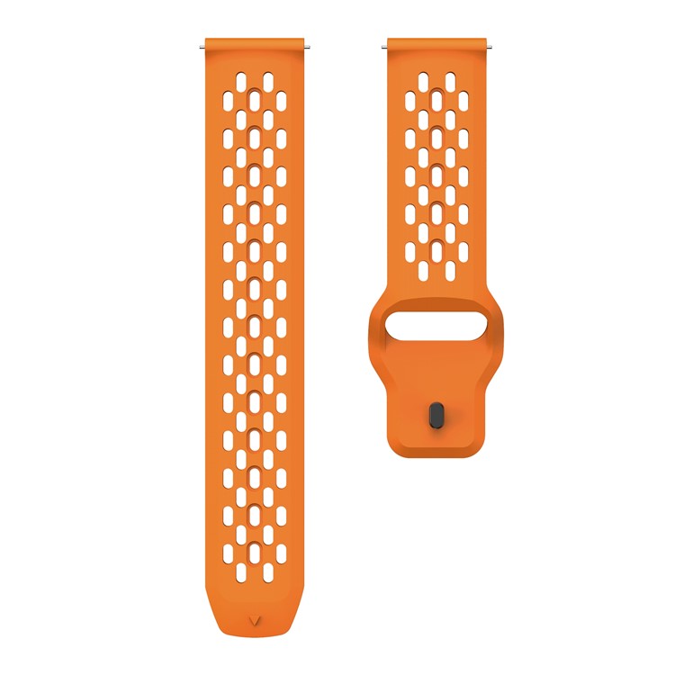 For Garmin Venu 3 / Venu 2 / Vivoactive 4 22mm Watch Strap Hollow Silicone Wrist Band Replacement - Orange