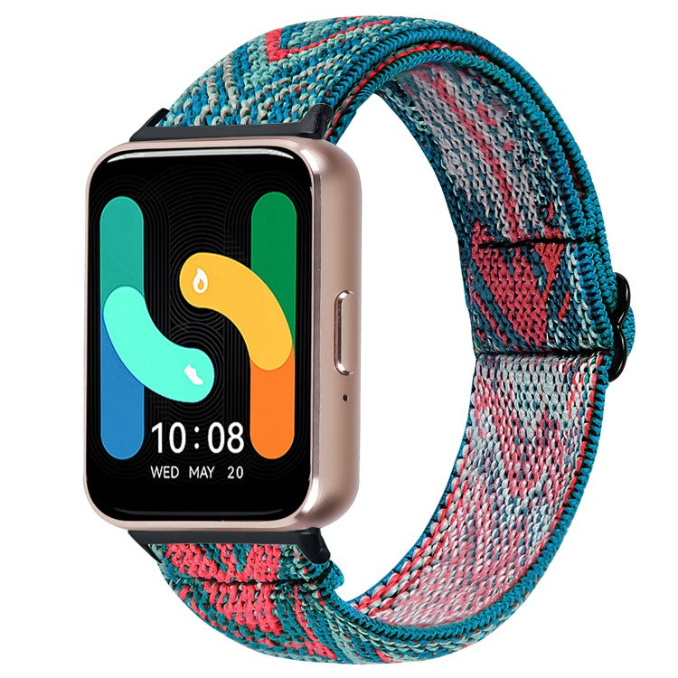 For Samsung Galaxy Fit3 SM-R390 Elastic Wrist Band Pattern Design Watch Strap (Black Buckle) - 37