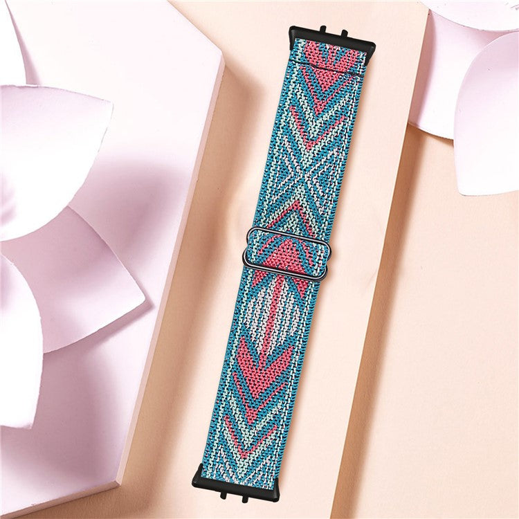 For Samsung Galaxy Fit3 SM-R390 Elastic Wrist Band Pattern Design Watch Strap (Black Buckle) - 37